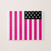 roze amerikaanse vlag legpuzzel (Horizontaal)