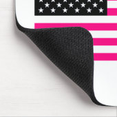 roze amerikaanse vlag muismat (Hoek)