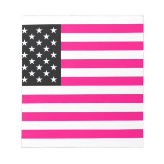 roze amerikaanse vlag notitieblok