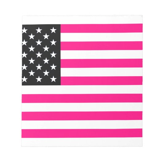 roze amerikaanse vlag notitieblok (Voorkant)