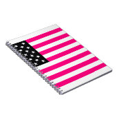 roze amerikaanse vlag notitieboek (Rechterzijde)