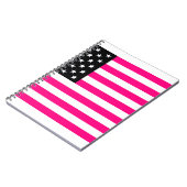 roze amerikaanse vlag notitieboek (Linkerzijde)