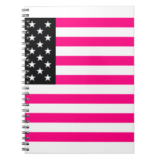 roze amerikaanse vlag notitieboek