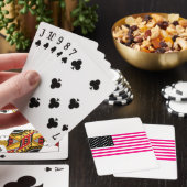 roze amerikaanse vlag pokerkaarten (Insitu)