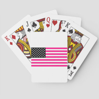 roze amerikaanse vlag pokerkaarten