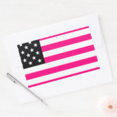 roze amerikaanse vlag rechthoekige sticker (Envelop)