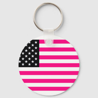 roze amerikaanse vlag sleutelhanger