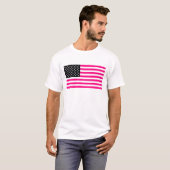 roze amerikaanse vlag t-shirt (Voorkant volledig)