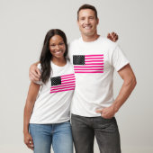 roze amerikaanse vlag t-shirt (Unisex)