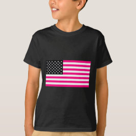 roze amerikaanse vlag t-shirt