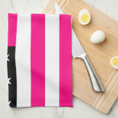 roze amerikaanse vlag theedoek (Quarter Fold)