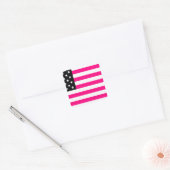 roze amerikaanse vlag vierkante sticker (Envelop)