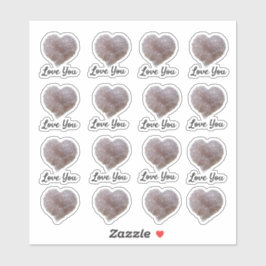 Roze Amethyst Crystal Heart Love You Sticker