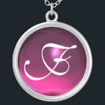 Roze Amethyst Gem Monogram Zilver Vergulden Ketting<br><div class="desc">Elegant en uniek ontwerp met edelsteen. Zeer nauwkeurige modellering en rendering van verpleegkundigen in 3D Studio Max door Bulgan Lumini.Part uit de serie Hyper Talismans.</div>