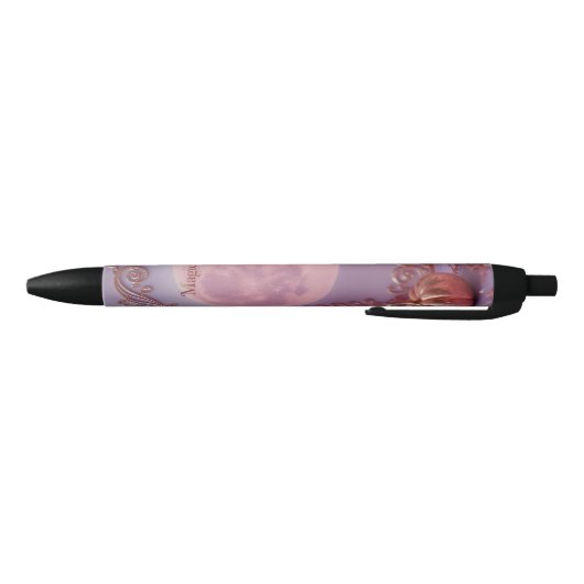 Roze Amethyst Zwarte Inkt Pen (Bodem)