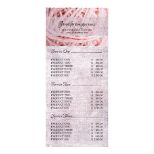 Roze Amigurumi Tailor Yarn Knitting Crochet Reclamekaart