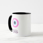 roze amulet mok || aanpasbaar (Voorkant links)