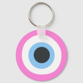 roze amulet tegen het boze oog Sleutelhanger || op (Achterkant)