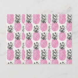Roze anananas Briefkaart