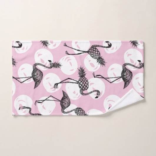 Roze anananas Flamingo Handdoek (Handdoek)