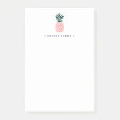 Roze anananas | Gepersonaliseerd Post-it® Notes (Voorkant)