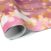 Roze anananas Gold Glitter Cadeaupapier (Rol Hoek)