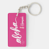 Roze anananas is de Aloha-Sleutelhanger Sleutelhanger (achterkant)