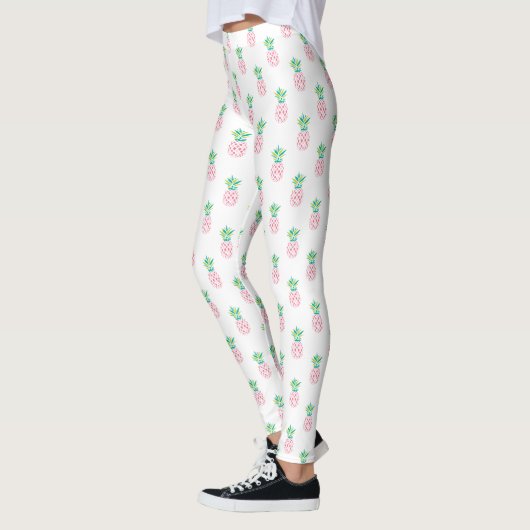 Roze anananas Patroon Leggings (Links)