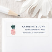 Roze anananas Return Address Label (Insitu)
