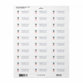 Roze anananas Return Address Label (Full Sheet)