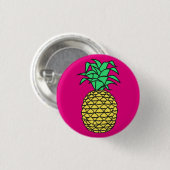 Roze anananasappel badge Pin Button (Voorkant /achterkant)