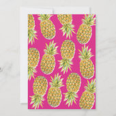Roze anananasappel Bridal Shower Invitation Kaart (Achterkant)
