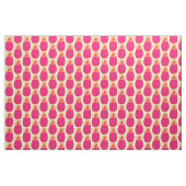 Roze anananasappelfruit patroon op beige stof (Fat Quarter)