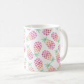 Roze Ananas aquarel mok (Voorkant rechts)