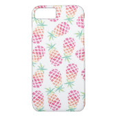 Roze Ananas Aquarel patroon iphone cover (Achterkant)