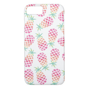 Roze Ananas Aquarel patroon iphone cover