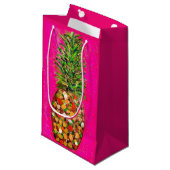 Roze Ananas Cadeautas (Voorkant Gekanteld)