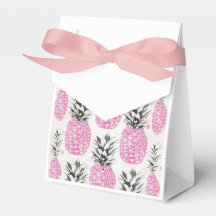 Roze Ananas Favor Ribbon Box