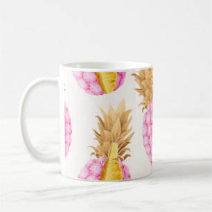 Roze Ananas: Hoge Gedetailleerde Vintage Koffiemok