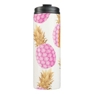 Roze Ananas: Hoge Gedetailleerde Vintage Thermosbeker
