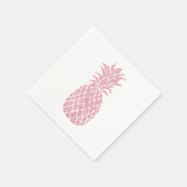 roze ananas servet (Hoek)