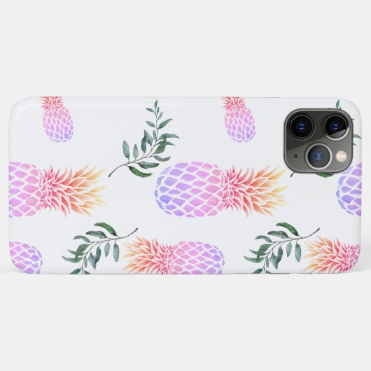 ROZE ANANAS TRENDY PATROON Case-Mate iPhone CASE (Achterkant (horizontaal))