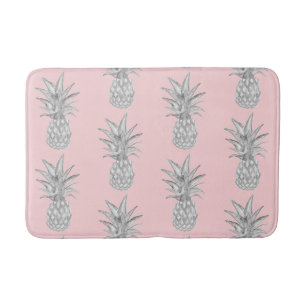 Roze Ananas Tropisch Patroon Vloermat Badmat