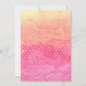 Roze ananas tropische eerste verjaardag Uitnodigin Kaart (Achterkant)