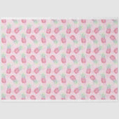 Roze ananas Waterverf Weefsel & Craft Paper Tissuepapier (Voorkant)