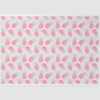 Roze ananas Waterverf Weefsel & Craft Paper Tissuepapier