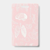 Roze anatomie medische student esthetisch ontwerp badge (Achterkant)