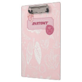 Roze anatomie medische student esthetisch ontwerp klembord (Links)