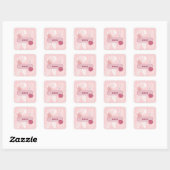 Roze anatomie medische student esthetisch ontwerp vierkante sticker (Vel)