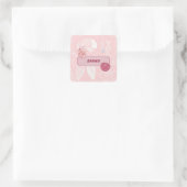 Roze anatomie medische student esthetisch ontwerp vierkante sticker (Tas)